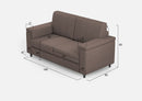 Divano 2 Posti 148x85x85 cm Marrak in Tessuto Talpa