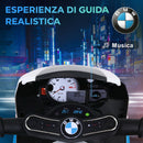Moto Elettrica per Bambini 18-36 Mesi con Licenza BMW 6V con 3 Ruote Fari Musica Max 20 kg Blu      