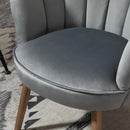 Poltrona Imbottita 66x72x79 cm in Velluto Grigia