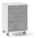 Cassettiera 3 Cassetti su Ruote 51x71x41 cm Ossido Bianco/Cemento