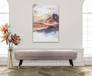 Stampa Dipinta Brown Mountain 80x3x120 cm in Legno e Tessuto