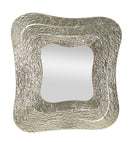 Specchio Aury Square 74x7x79 cm in Metallo e Specchio Argento      