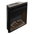 Camino Elettrico da Pavimento Effetto Fiamma 126x78x83 cm 900W/1800W in Legno Noce