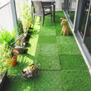 Set 22 Piastrelle 30x30 cm Erba Finta 25 mm a Incastro in PE e PP con supporto in Lattice BSF Verde      