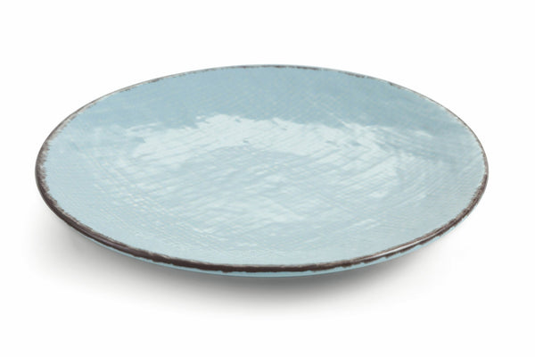 Set 6 Piatti Piani Ø26x3 cm in Gres Villa d'Este Home Tivoli Canapa Azzurri online