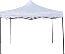 Gazebo da Giardino Pieghevole 3x3m in Tessuto Bianco