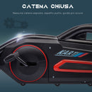 Go Kart a Pedali per Bambini 100x58x58,5 cm Ruote in EVA Rosso Nero