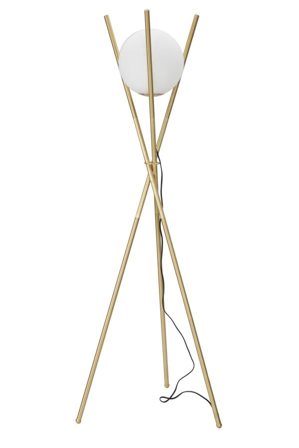 Lampada da Terra Glamy x Ø55x155 cm in Ferro e Vetro Oro e Bianco acquista