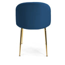 Sedia Sammi 50x57xh47/77,5 cm in Tessuto Velluto Blu/Oro
