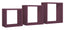 Set 3 Mensole da Parete Cubo in Fibra di Legno Incubo Viola Melanzana