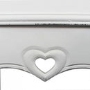 Tavolo Cuore 87x38x80 h cm in Legno di paulownia Bianco