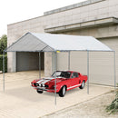 Tendone per Auto 5.95x2.9x2.6m in Acciaio Zincato Bianco