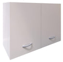 Pensile Scolapiatti da Cucina 2 Ante 80x33x60 cm in Legno Bianco