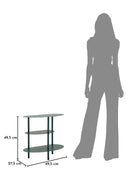 Comodino Saturno Ottanio 49,5x27,5x49,5 cm in Metallo Verde acqua      