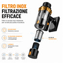 Scopa Elettrica 600W Senza Fili Aspirapolvere 3 in 1 Contenitore Polvere 1000 ml Nero e Oro      