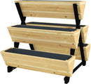 Fioriera da Esterno a 3 Livelli 75x78x77 cm in Legno di Abete 