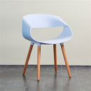 Set 4 Sedie in Polipropilene 45x71x60 cm Gambe in Faggio Fold Bianco