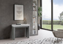 Consolle Allungabile 90-300x40x77 cm in Nobilitato Bianco e Grigio