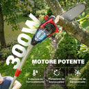 Motosega Telescopica a Batteria 194-256 cm con Lubrificazione Automatica      