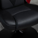 Sedia da Gaming Girevole Reclinabile in Similpelle  Nera