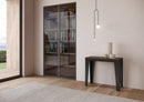 Consolle Allungabile 90-300x40x77 cm in Nobilitato Marrone