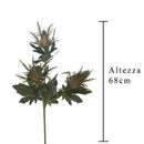 Set 6 Piante Artificiali di Eringium con Fiori Altezza 68 cm