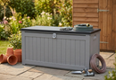 Baule da Esterno 109x52x55 cm in Polipropilene Grigio