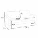 Divano 3 Posti 181x79x84 cm in Tessuto Grigio Scuro