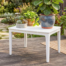 Tavolino da Caffè da Giardino 70x53x39 cm Bianco in PP Crema      