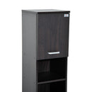Mobile a Colonna da Bagno in Legno Marrone scuro 30x29x135 cm 