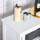 Mobiletto Bagno con due Armadietti 60x30x108,5 cm in MDF Bianco  