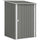 Casetta Box da Giardino Porta Attrezzi 100x104x160 cm con Porta a Battente in Acciaio Galvanizzato Grigio Chiaro