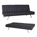 Divano Letto Prontoletto Click Clack Rivestimento in Similpelle Nero Darrel