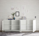 Madia Design Moderno 4 Ante Jupiter 241x44x90 cm Bianco laccato lucido