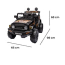Macchina Elettrica per Bambini Fuoristrada Toyota Fj Cruiser 12V Telecomando Ruote in Gomma e Sedile in Pelle Nero e Mimetico