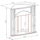 Camino Elettrico da Pavimento ad Angolo 88,2x95x47,3 cm Effetto Fiamma 2000W Clasic & Galileo silver Noce