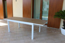 Tavolo Cayman Allungabile 160/240x95x75 h cm in Alluminio Bianco
