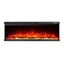 Camino Elettrico Da Parete A Incasso 3 Lati 101,6x20x44 cm Boston Nero      