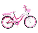 Biciclette per Ragazza 20" con Cestino Butterfly Flower Rosa