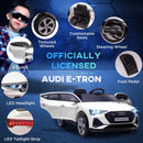 Macchina Elettrica per Bambini 12V con Licenza Audi E-Tron Sportback Bianco