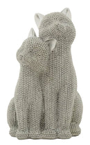 Decorazione Gatti Sparky Coppia 13x10x21 cm in Resina Argento      