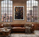 Stampa su Tela Laccata New York con Cornice 72x4x102 cm in Abete e Tela e Plastica      