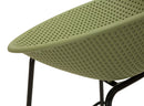 Sgabello Bar Ibiza Verde Set 2 Pz 50x50x98 cm in Polipropilene e Metallo Verde e Nero      