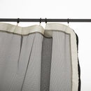 Zanzariera per Gazebo Tende di Ricambio Universale 352x207 cm con Cerniere Nero/Beige