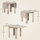 Tavolo a Ribalta per 4 Persone max Impermeabile e Antigraffio 140x70x75 cm in Truciolato Rovere