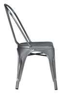 Sedia da Giardino 43x53x86 cm in Lamiera Silver