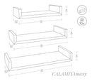 Set 3 Mensole da Parete 60-50-40x23,7x8 cm in Fibra di Legno Calamita Maxi  Rovere Imperiale