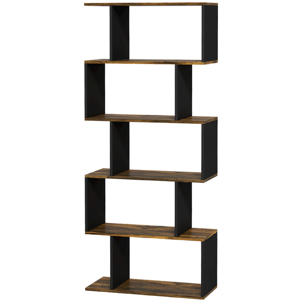 sconto Libreria 5 Ripiani 70x29,5x163 cm in Legno Marrone Rustico