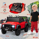 Macchina Elettrica per Bambini Licenza Ufficiale Land Rover Defender 12V con Telecomando Rosso  