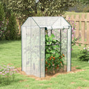 Serra da Giardino 2 Zone Separate e Porte Avvolgibili 100x80x150cm Copertura in PE
